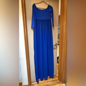 Elegant Blue Maxi Dress